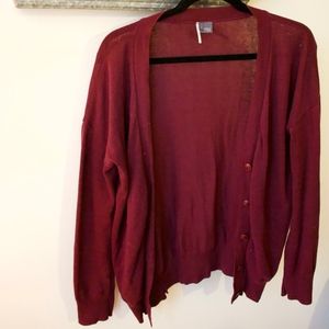 Urban Outfitters Burgundy Cardigan